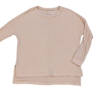 American Eagle Oversized Knitted Sweater Boat Neck Light Pink Size Small